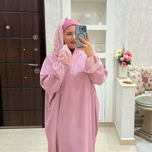 Abaya de prière DENTELLA À CAPUCHE