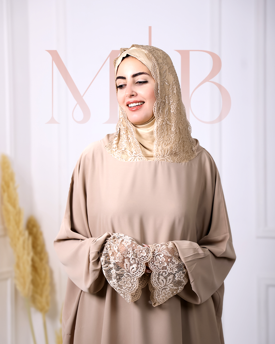 Abaya de prière DENTELLA À CAPUCHE