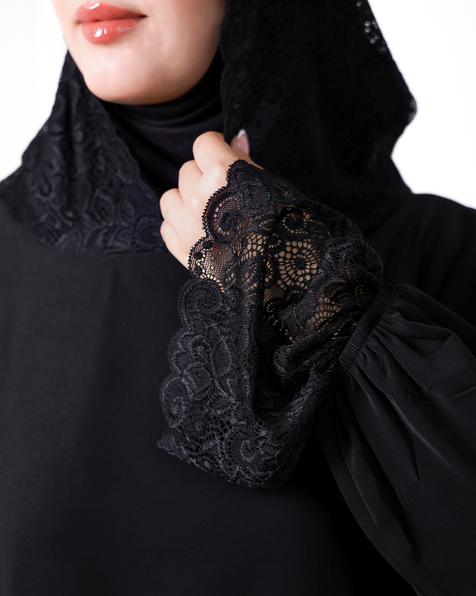 Abaya de prière DENTELLA À CAPUCHE